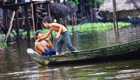 Tonle Sap Lake Children, Siem Reap, Cambodia